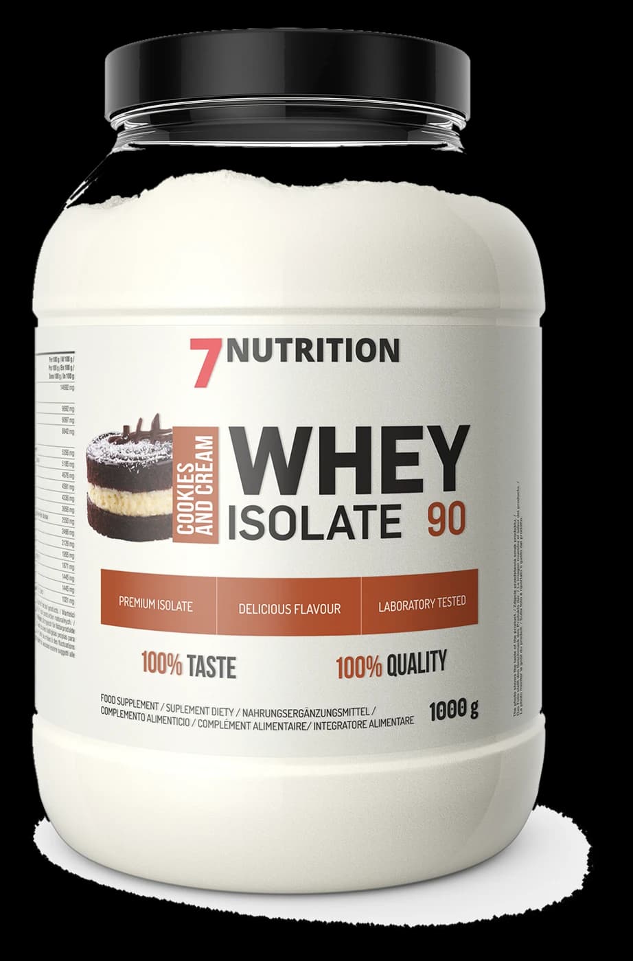 7Nutrition Whey Isolate 90, Sorte Cookie with Cream